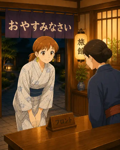 Illustration pour l'expression oyasumi nasai